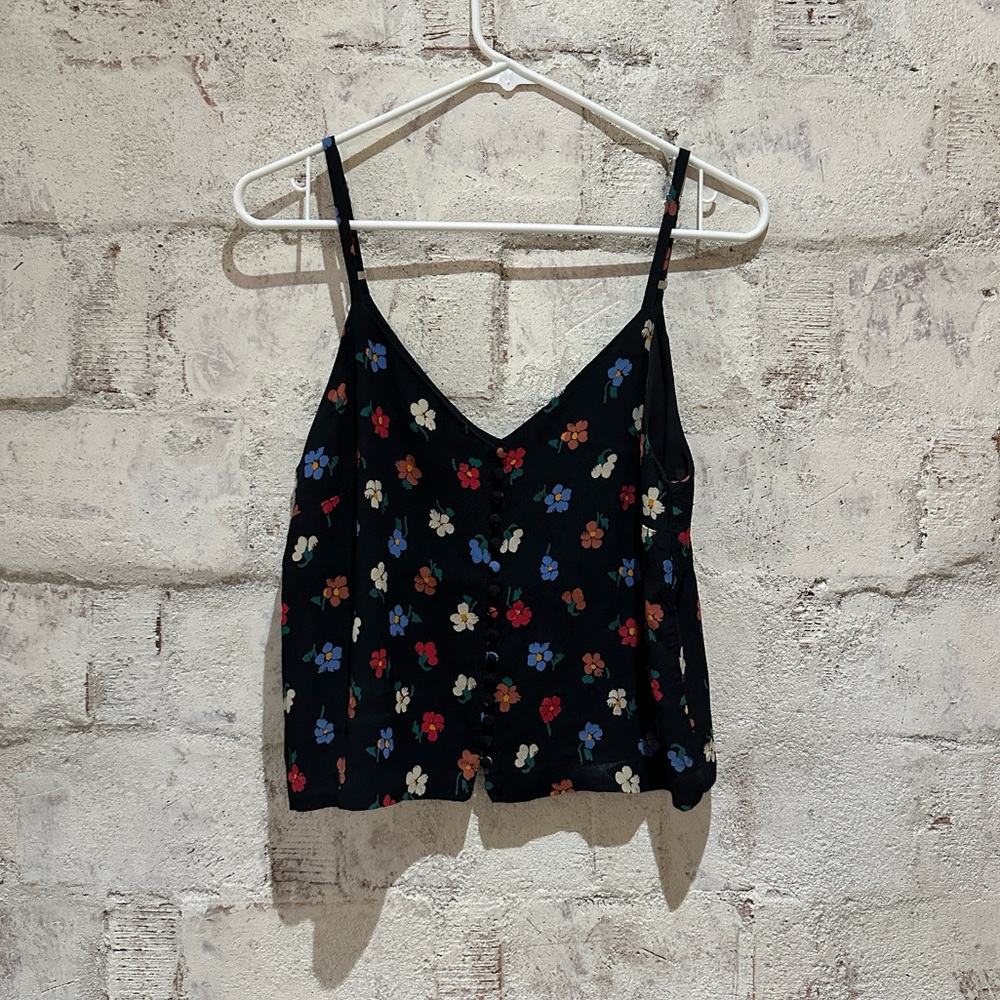 Madewell Button-Down Cami in Pressed Flowers